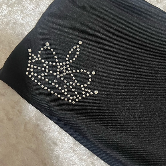 Storage belt, black spandex, great for leggings or yoga pants - Picture 2 of 5